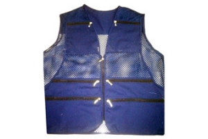 Áo Gile 8 túi màu xanh dương