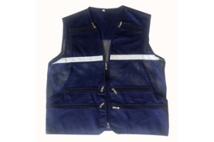 Áo Gile 8 túi màu tím than