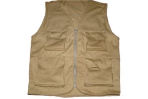 Áo Gile 4 túi hộp màu vàng be